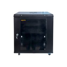 Шкаф настенный GEAR 12U 19'' 600x600x600 мм, + полка 19, black (GWMSN-12U-600-600)