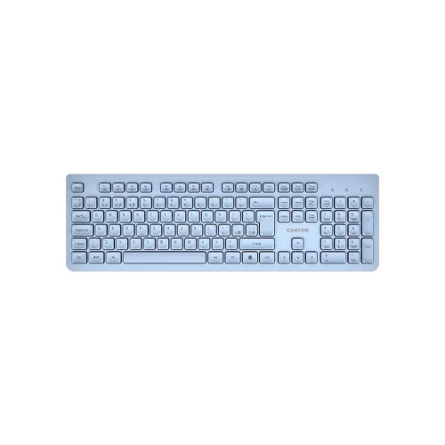 Клавиатура Canyon HKB-W01 Silent Wireless UA Blue (CNS-HKBW01BL)