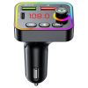 FM модулятор Havit HV-FM819BT USB-A+USB-C PD24W RGB Black (HV-FM819BT) - Изображение 3