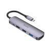 Концентратор HOCO USB-C to HDMI+USB3.0+2xUSB2.0+PD HB27 Metal Gray (6931474769329) - Изображение 2