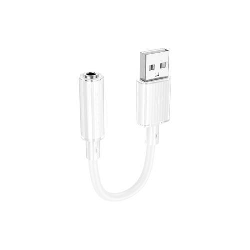 Переходник USB-A to 3.5mm F 1.0m BV22 white BOROFONE (6941991117022)