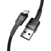 Дата кабель USB 2.0 AM to Lightning 2.0m 2.4A black Essager (EXCL-XCA01) - Зображення 1