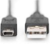 Дата кабель USB 2.0 AM to Mini 5P 3.0m black Digitus (AK-300130-030-S) - Зображення 1