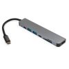 Концентратор Vinga Type-C to 4K HDMI+2*USB3.0+SD+TF+PD+USB-C 3.1 Gen1 aluminium (VCPHTC7AL) - Изображение 1