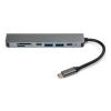 Концентратор Vinga Type-C to 4K HDMI+2*USB3.0+SD+TF+PD+USB-C 3.1 Gen1 aluminium (VCPHTC7AL) - Изображение 3