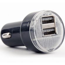 Зарядное устройство EnerGenie USB 2.1A black (EG-U2C2A-CAR-02)