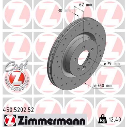 Гальмівний диск ZIMMERMANN 450.5202.52