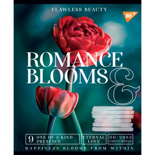 Зошит Yes А5 Romance blooms 60 аркушів, клітинка (766473)