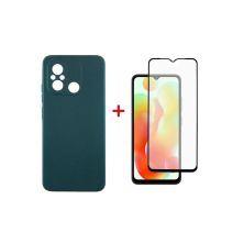 Чехол для мобильного телефона Dengos Kit for Xiaomi Redmi 12C case + glass (Green) (DG-KM-53)