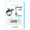 USB флеш накопитель Wibrand 8GB Shark Silver USB 2.0 (WI2.0/SH8U4S) - Изображение 1
