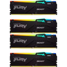 Модуль памяти для компьютера DDR5 128GB (4x32GB) 5600 MHz Beast RGB XMP Kingston Fury (ex.HyperX) (KF556C40BBAK4-128)