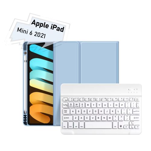 Чехол для планшета BeCover with keyboard Apple iPad Mini 6 2021 Light Blue (712989)