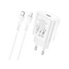 Зарядное устройство HOCO N22 Jetta USB-C PD25W + cable USB-C to Lightning White (6931474760074) - Изображение 1