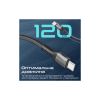 Дата кабель USB-C to USB-C 1.2m 60W PD FletchLink-CC black Promate (fletchlink-cc.black) - Зображення 2