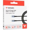 Дата кабель USB-C to USB-C 1.2m 100W black Verbatim (31846) - Зображення 2