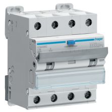 Дифференциальный автоматический выключатель Hager 4-п. 16A C 30mA (6kA) A (B) (ADM466C) Дифференциальный автоматический выключатель Hager 4-п. 16A C 30mA (6kA) A (B) (ADM466C)