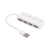 Концентратор Voltronic USB 2.0 to 4xUSB with LED buttons white (YT-H4L-W) - Изображение 1