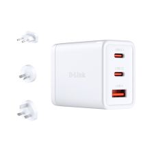 Зарядное устройство D-Link 2xUSB-C + 1xUSB-A 65W GaN white (DCP-651)