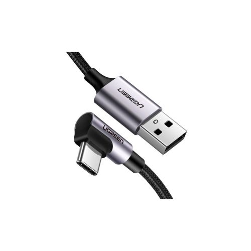 Дата кабель USB 2.0 AM to USB-C 3.0m 3A US284 90° corner black Ugreen (70255)