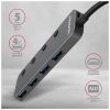 Концентратор AXAGON USB 3.1 to 4xUSB 3.0 0.2m switch black (HUE-MSA) - Изображение 1