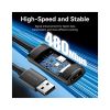 Дата кабель USB 2.0 AM/AF 15.0m Active black Vention (CBKBN) - Зображення 2
