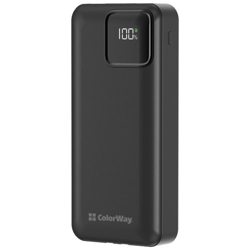 Батарея универсальная ColorWay 20 000 mAh Optimal Power PD/22.5W, QC/3.0, Black (CW-PB200LPB5BK-PDD)