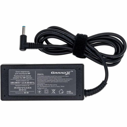 Блок питания к ноутбуку Grand-X HP/Compaq (18,5V 3,5A 65W) 7,4x5,0mm (HP65W50C)