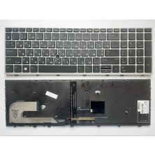 Клавиатура ноутбука HP EliteBook 850/755/ZBook15u G5 черн/серебр/подсв (A46131)