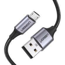 Дата кабель USB 2.0 AM to Micro 5P 1.0m US290 Aluminum Braid Black Ugreen (60146) Дата кабель USB 2.0 AM to Micro 5P 1.0m US290 Aluminum Braid Black Ugreen (60146)