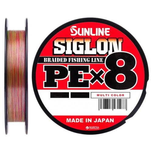 Шнур Sunline Siglon PE х8 150m 0.3/0.094mm 5lb/2.1kg Multi Color (1658.09.96)