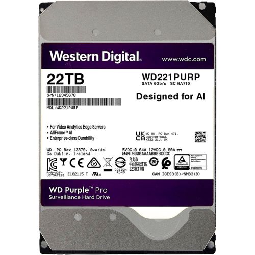 Жорсткий диск 3.5 22TB WD (WD221PURP)