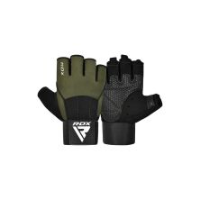 Рукавички для фітнесу RDX W3 with EVA Padding Army Green S (WGS-W3AG-S+)