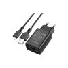 Зарядний пристрій BOROFONE BA68A Glacier USB + cable USB to Lightning 10.5W Black (6974443385687) - Зображення 1