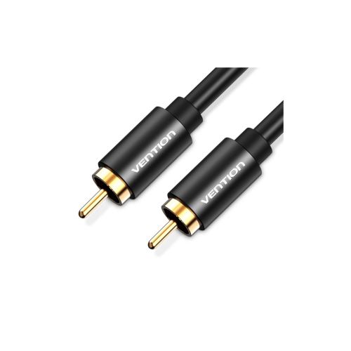 Кабель мультимедійний 1xRCA M to 1xRCA M 1.0m digital black Vention (VAB-R09-B100)
