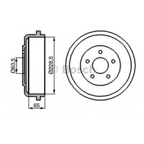 Тормозной барабан Bosch 0 986 477 129