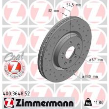 Тормозной диск ZIMMERMANN 400.3648.52