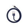 Дата кабель USB 2.0 AM to Lightning 1.0m 2.4A Cafule Blue-Gold Baseus (CALKLF-BV3) - Зображення 1