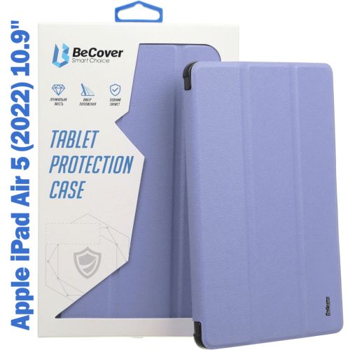 Чохол до планшета BeCover Tri Fold Soft TPU mount Apple Pencil Apple iPad Air 5 (2022) 10.9 Purple (708455)