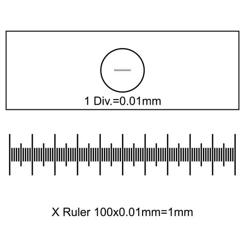 Аксесуар до мікроскопів Sigeta Калібрувальна лінійка Slide-1 X 0.01мм (65654)