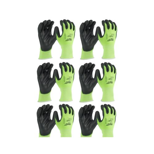 Защитные перчатки Milwaukee Hi-Vis Cut размер L/9, 12 пар (4932492915)