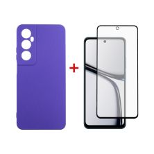 Чехол для мобильного телефона Dengos Realme C65 + Glass Purple (DG-KM-95)