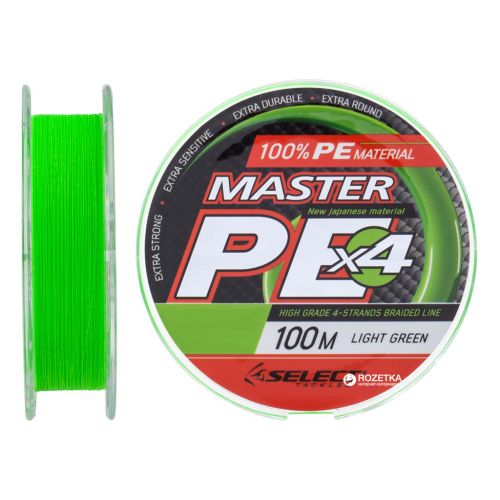 Шнур Select Master PE 100m Light Green 0.12mm 15kg (1870.17.03)