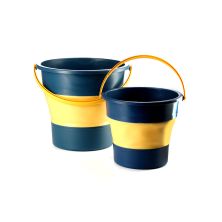 Відро складне СИЛА силіконове 10 л orange-black (961002)
