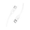 Дата кабель USB-C to USB-C 1.0m Magic silicone PD 60W X87 white HOCO (6931474783264) - Изображение 1
