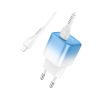 Зарядний пристрій HOCO C101A USB-C PD20W + cable USB-C to Lightning Ice Blue (6931474769381) - Зображення 3