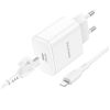 Зарядний пристрій BOROFONE BA81A USB-C PD20W + cable USB-C to Lightning White (6941991108198) - Зображення 1