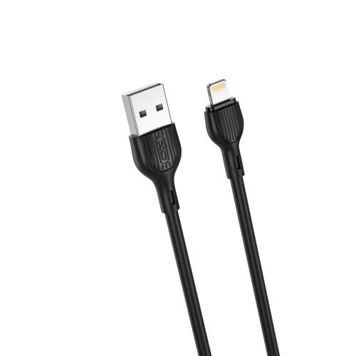 Дата кабель USB 2.0 AM to Lightning 2.0m 2.1A black XO (NB200-L2-BK)