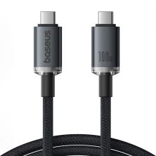 Дата кабель USB-C to USB-C 1.5m 100W USB3.2 20Gb black Baseus (P10318204111-00) Дата кабель USB-C to USB-C 1.5m 100W USB3.2 20Gb black Baseus (P10318204111-00)