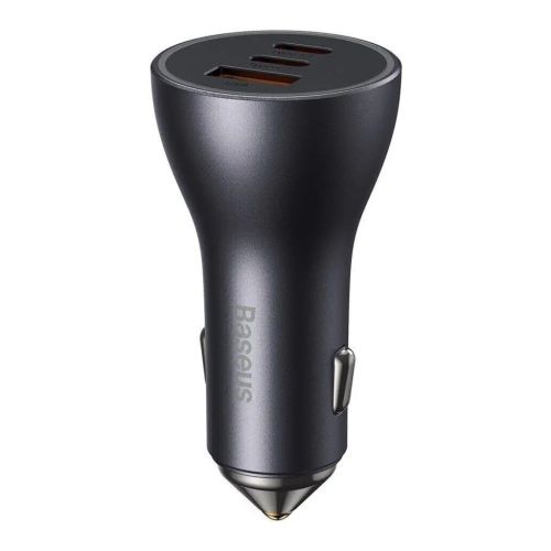 Зарядний пристрій Baseus 1xUSB + 2xUSB-C 65W Golden Contactor Pro dark gray (CGJP010013)