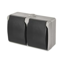 Розетка EMOS 16A 250V IP44 подвійна (A1396.1)